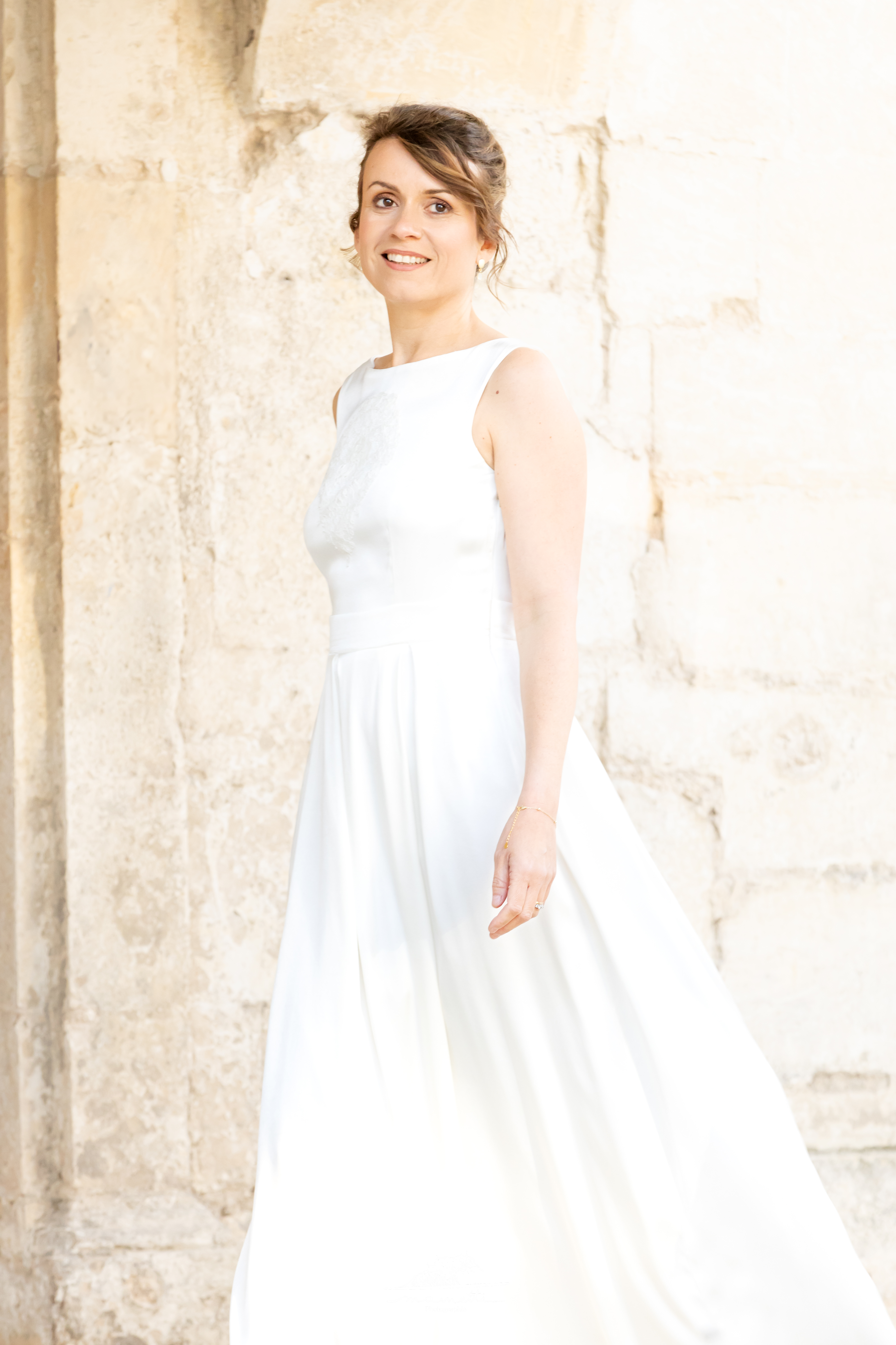 robe de mariée sur mesure satin de soie par Marion Lefebvre La Rochelle